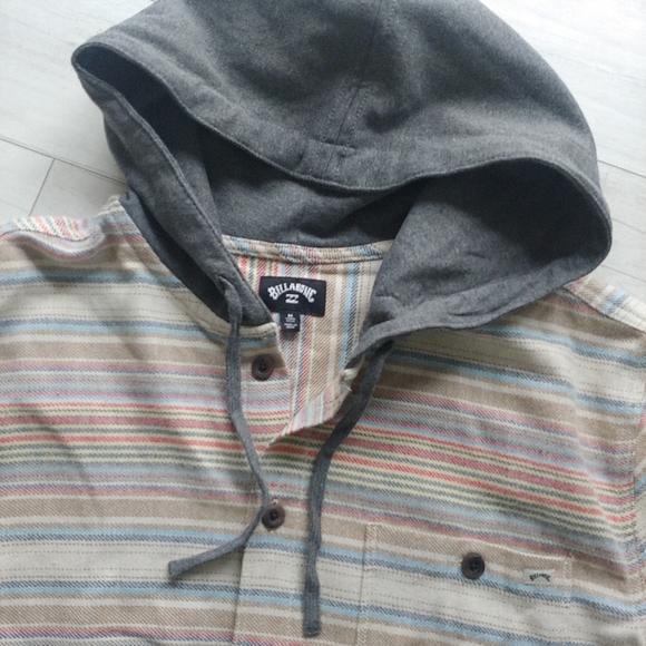 BillABONG NEW Wave Washed Baja Stretch Flannel Shirt Jacket - Picture 7 of 11